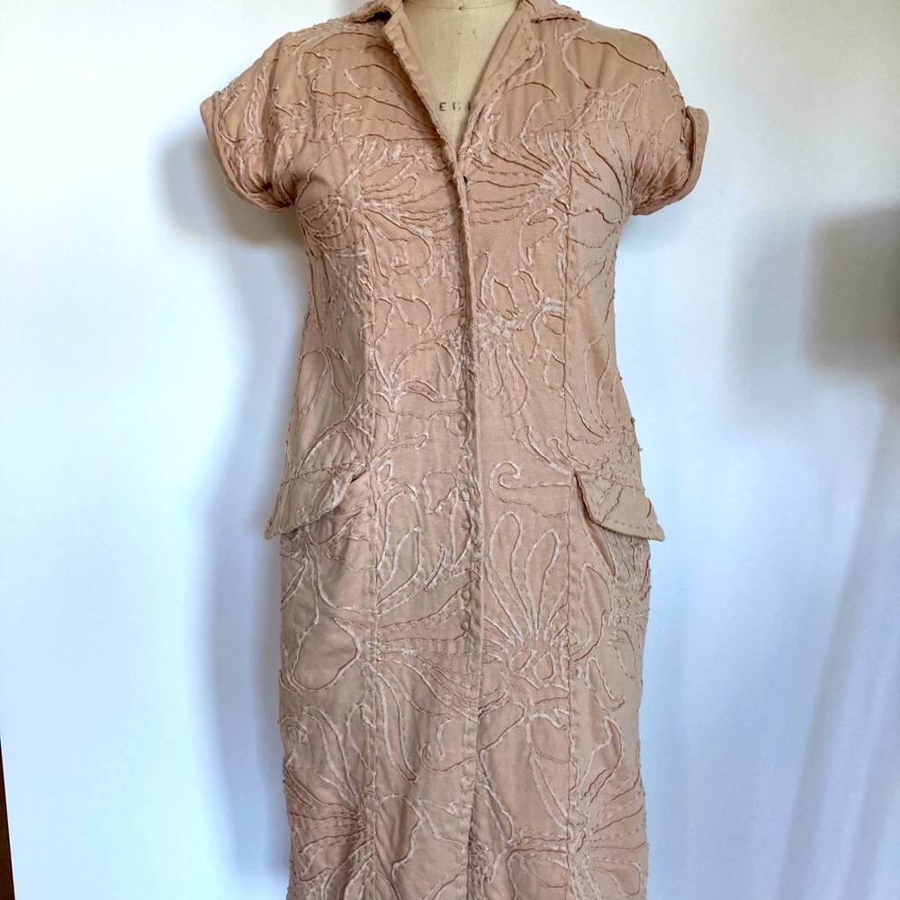 Alabama Chanin Women’s cotton knit tunic jacket.